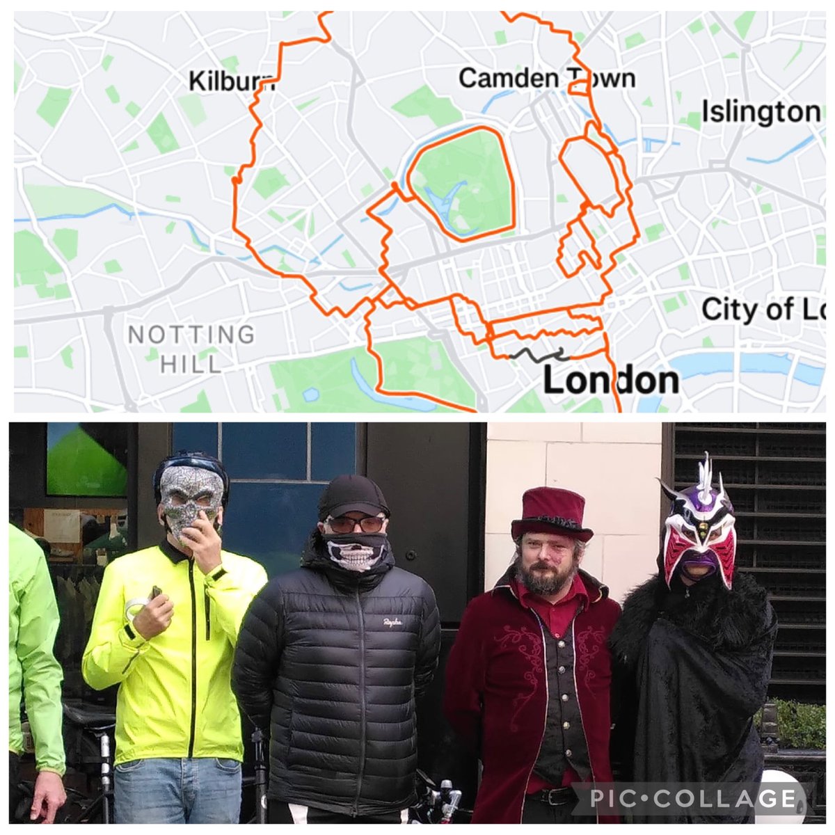 London Clarion ride 2035 Skull ride! 14 joined the ride so much fun and amazing weather for most of the day!