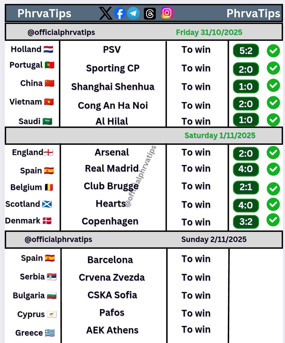 phrvatips's tweet photo. 𝗪𝗲 𝗠𝗼𝘃𝗲 ✅✅✅✅✅✅✅✅✅✅✅⚽ https://t.co/5Wuk2MylnP