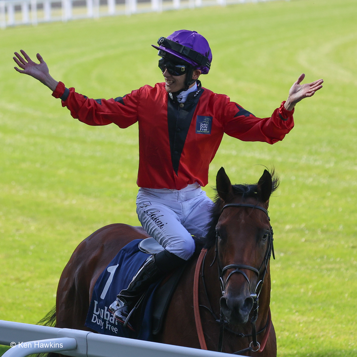 So pleased to see Ryusei Sakai win the Breeders' Cup Classic with a superb ride on Forever Young. Fantastic win for Japan 🇯🇵. Picture taken at the Shergar Cup meeting at Ascot. #BC25