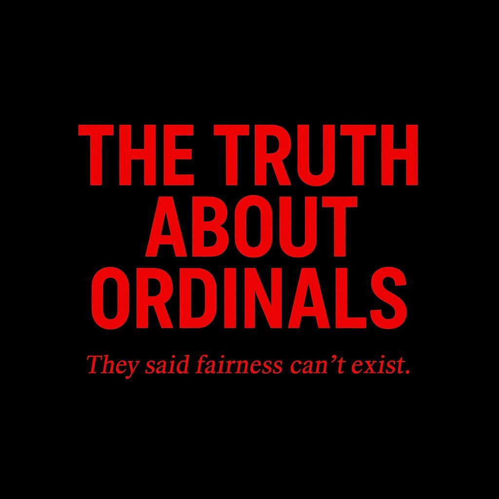 The most shocking thing you’ll ever hear about Ordinals projects🔴❗️❗️❗️

What I found out about how founders really think shocked me so badly I couldn’t stop thinking about it.
Today I want to share with you the most shocking thing you could ever hear - even though many voices