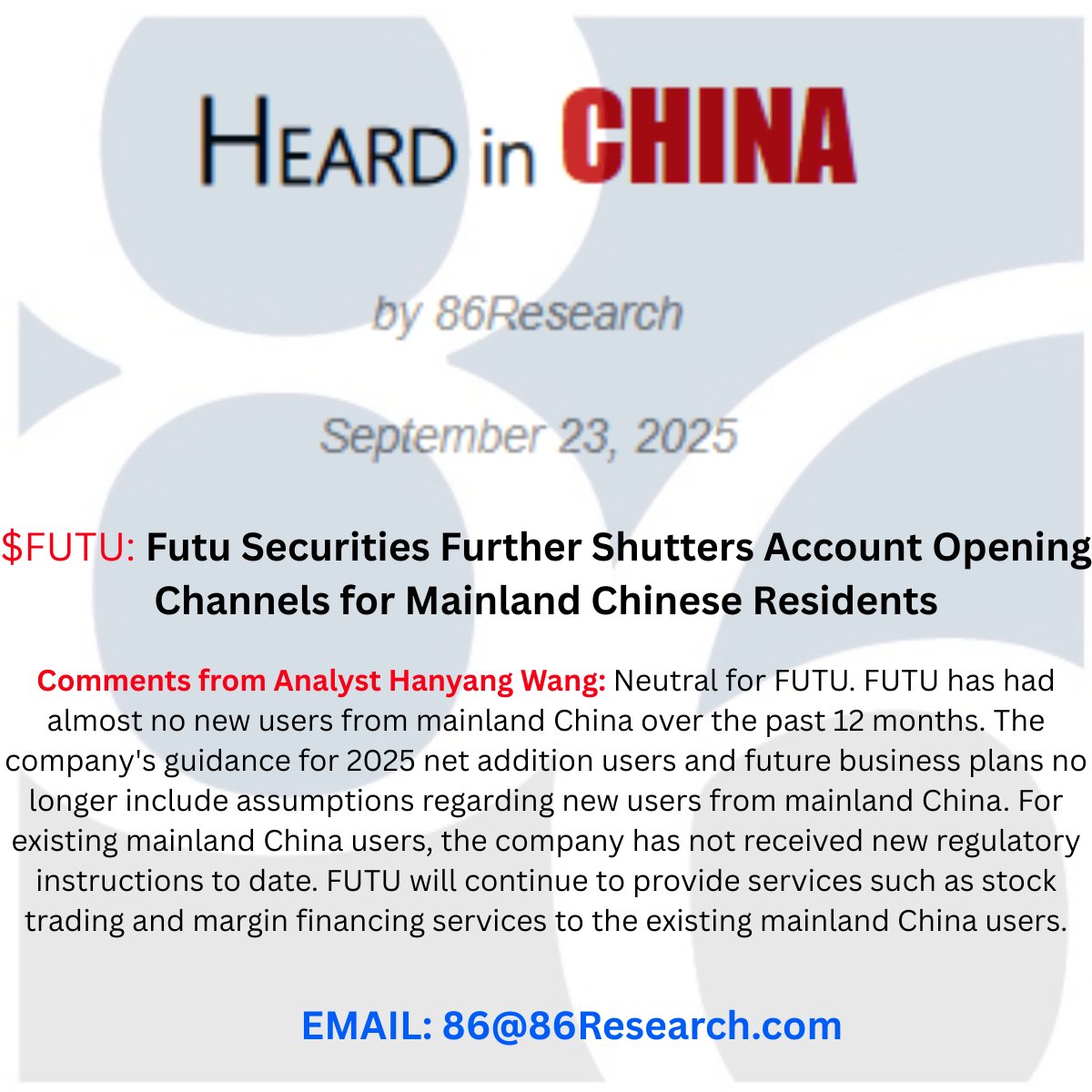 86Research's tweet photo. $FUTU - commentary for clients published on 9/23/25 https://t.co/0YBRbw5EIX