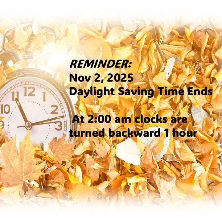 sd35lec's tweet image. It&apos;s the end of Daylight Savings Time and clocks go back one hour at 2:00am Sunday, November 2, 2025.  Enjoy your &quot;extra&quot; hour this weekend!