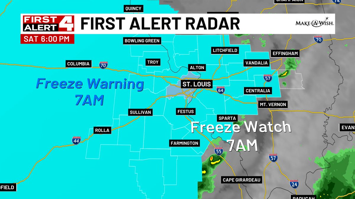 With temperatures at or below freezing tonight, don't forget to bring in any plants tonight that could be sensitive to cooler weather. #4FirstAlert #mowx #ilwx #stlwx