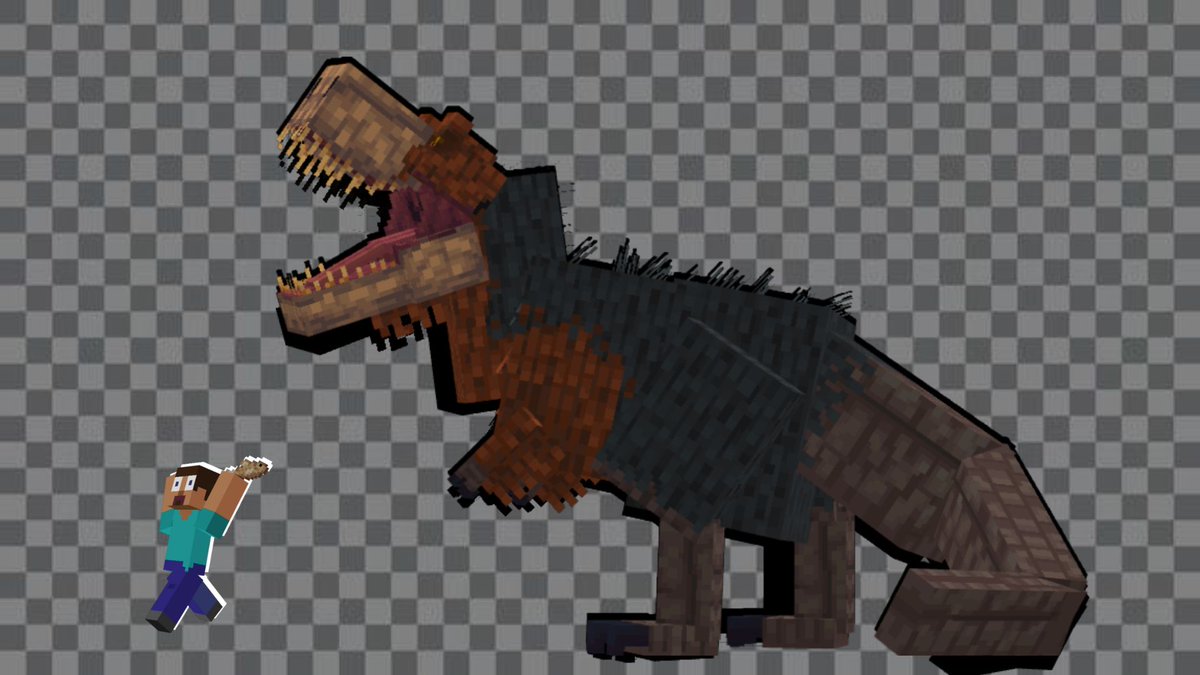 T-Rex
#Blockbench 
#Minecraft 
#dinosaurs