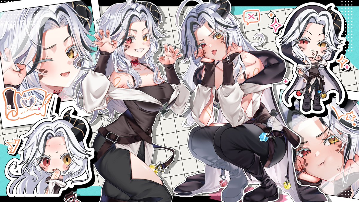 Hawo!🌟 
Je suis Ashy! Une humaine aventurière maudit par un méchant dragon 🤍

🖌️Model Art: <a href="/duckmastah/">ku-ini ★ クィーニ | Live2D artist</a> ✧ Model Rig: <a href="/typeou/">typeou 🩸 Nanoquill Studios!</a> 
🤍Surnom: Fripouille
 ✨Oshi Mark: 🤍💠✨
🎨Art: #Slashiiart
🖌️Character sheet: <a href="/arimamiyao/">380/Miyao</a> 

💠twitch.tv/ashyslashii💠

#Vtuber ✧ #vtuberfr ✧