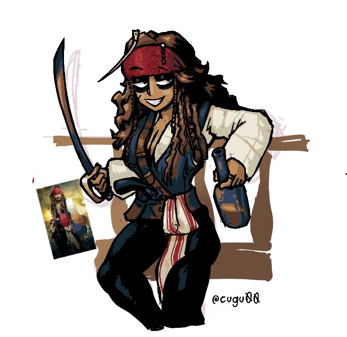 Cugu00's tweet image. Jackeline Sparrow. 🏴‍☠️
Had a blast watching these on vc with my buddies. #POTC
