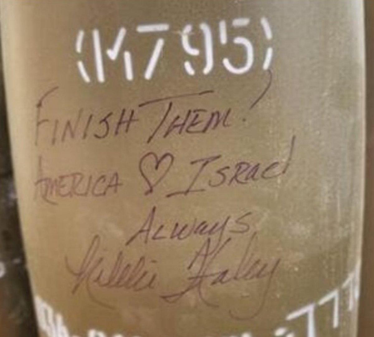 <a href="/NikkiHaley/">Nikki Haley</a> YOU SIGNED A BOMB FOR TO GENOCIDE BABIES

THIS IS PEAK SOCIOPATHY AND HATRED