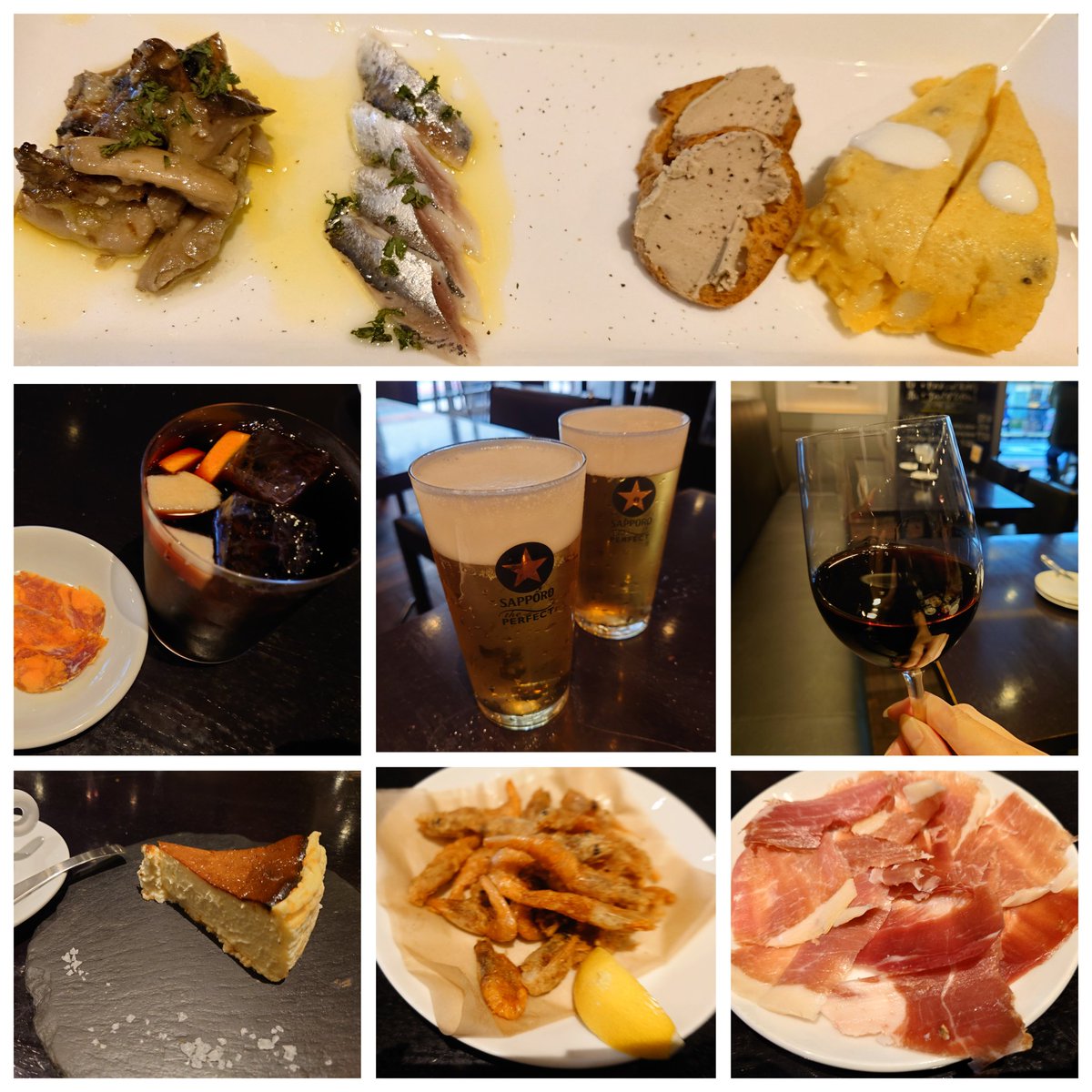 hima_kaeru_kun's tweet photo. 昨日のたまプラ〜
イベ帰りにスペインバルで昼飲み🍻
明るいうちに飲むの久々すぎて楽しすぎた🎶
楽しくなると写真撮り忘れるよねw
もうちょいなんか食べてた気がする🤔💭🥔🧀💕
#simpatica #シンパティカ https://t.co/CCLWNgo51K