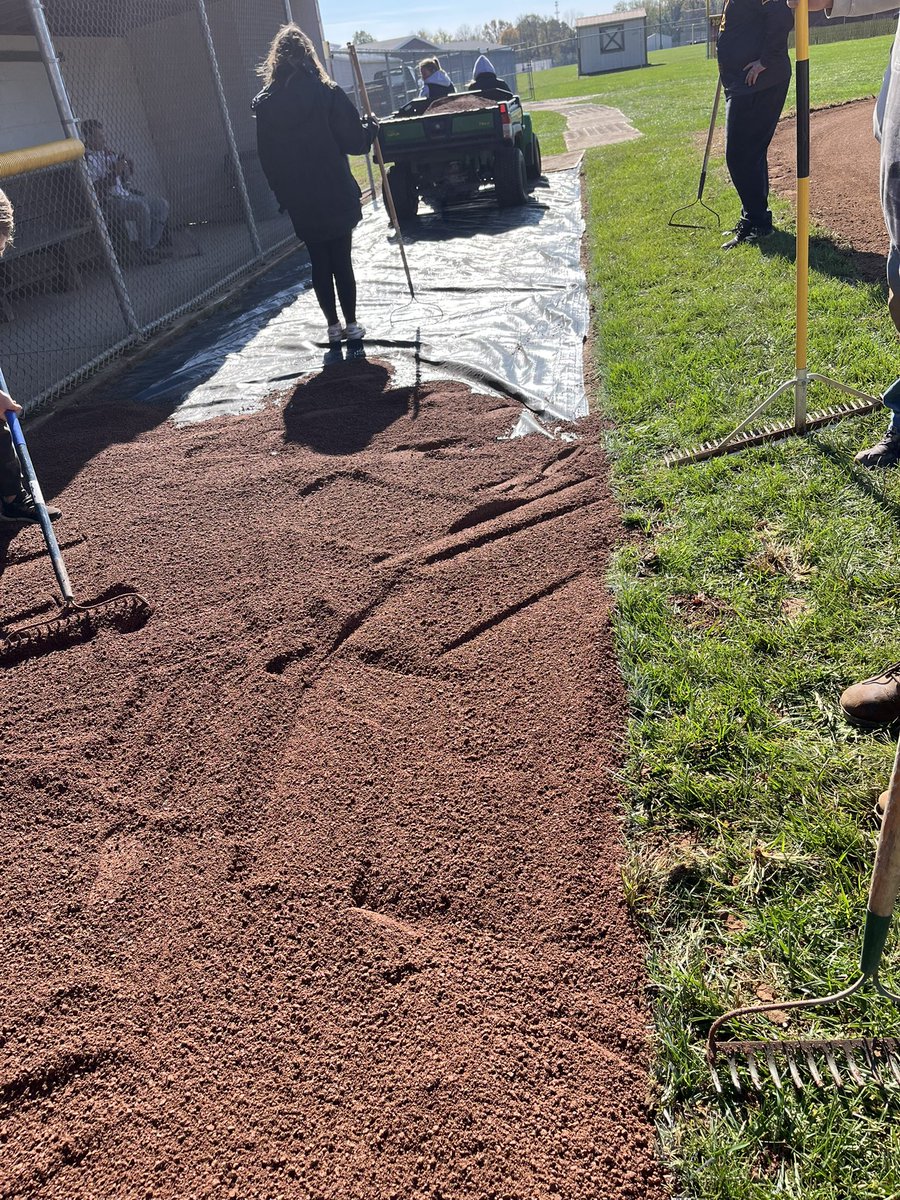 Some fall upgrades for <a href="/RossRamball/">Ross Rams Softball</a> today!  Thanks to everyone that came out!  #GoRAMS