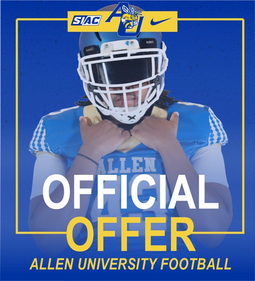 iam_CEB3's tweet image. I am extremely grateful to be given this opportunity. Thank you Allen University for the blessing! @Dr_NickGarrett @Dcanes40Lucas