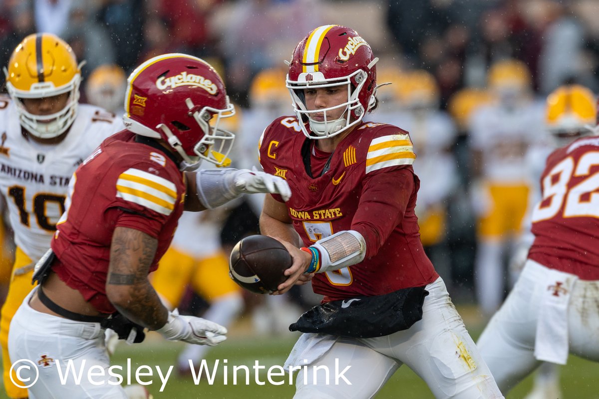 WesleyWinterink's tweet photo. Action from Arizona State - Iowa State football game at Jack Trice Stadium on 11/1/2025. Arizona State won 24-19. https://t.co/RzUVynZXdD