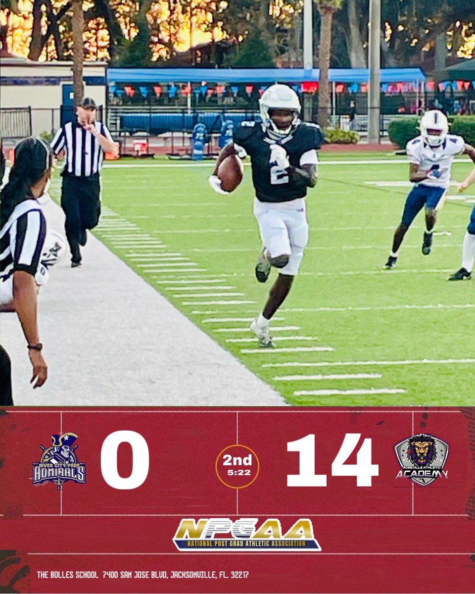 <a href="/Rosevillelions1/">Roseville University</a> extends its lead midway through the 2nd over <a href="/RiverCityPrepFB/">River City Post-Grad Football</a> Watch live on youtube.com/<a href="/NPGSN/">National Post Grad Sports Network</a> @NPGSN