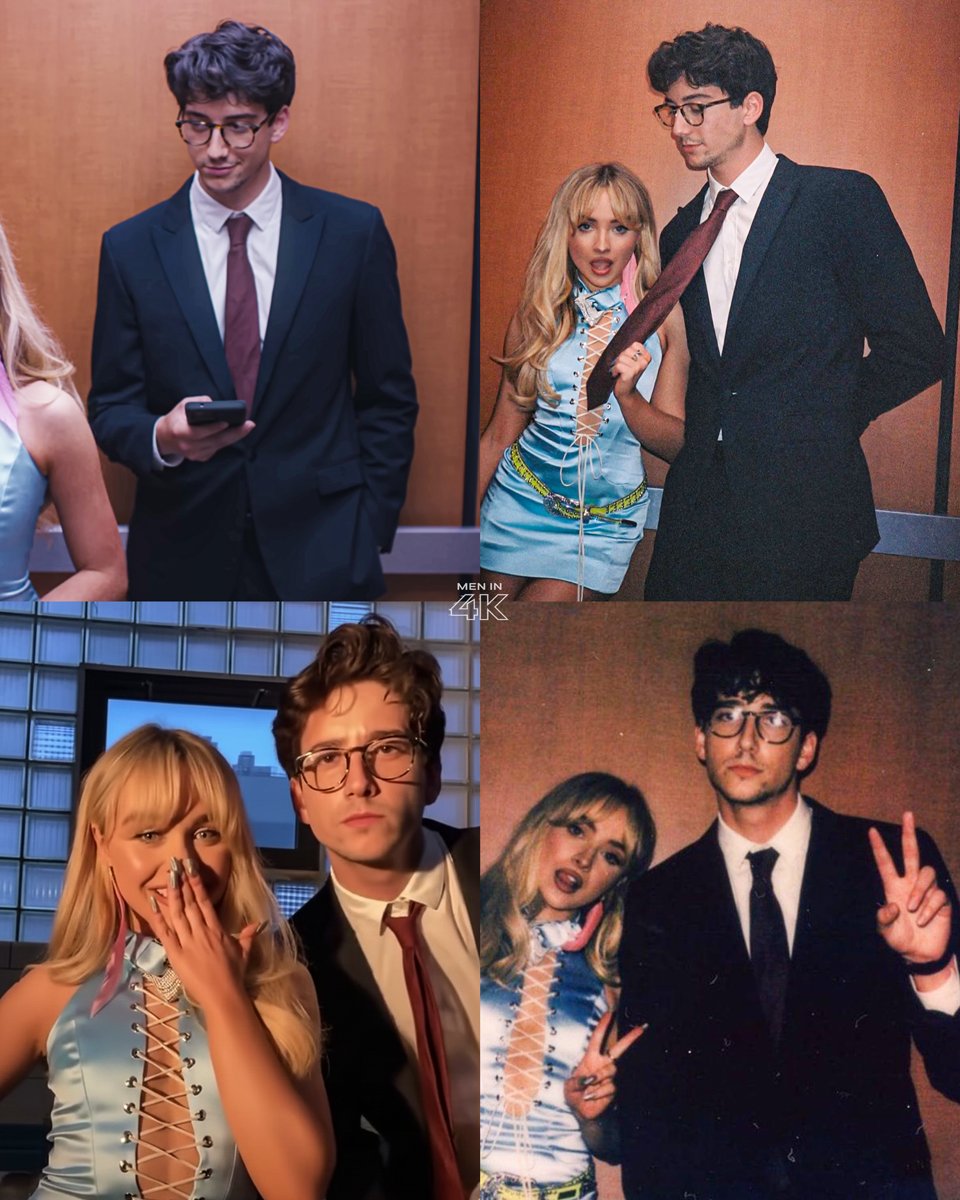 Milo Manheim with Sabrina Carpenter for the 'Feather' music video.