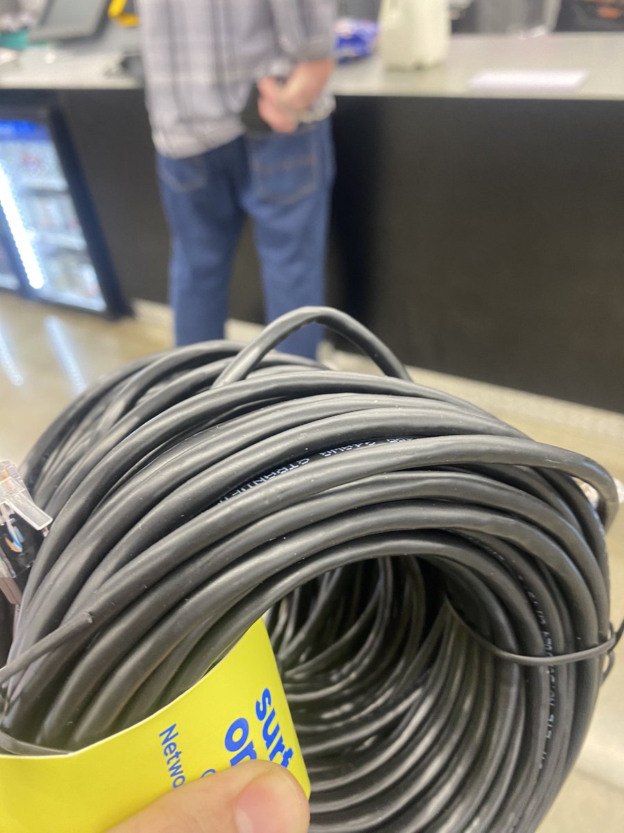 Fully grown 40+ year old man buying milk and cereal with a fist full of change at the tech department in Walmart when I’m just trying to tap to pay for these ethernets…