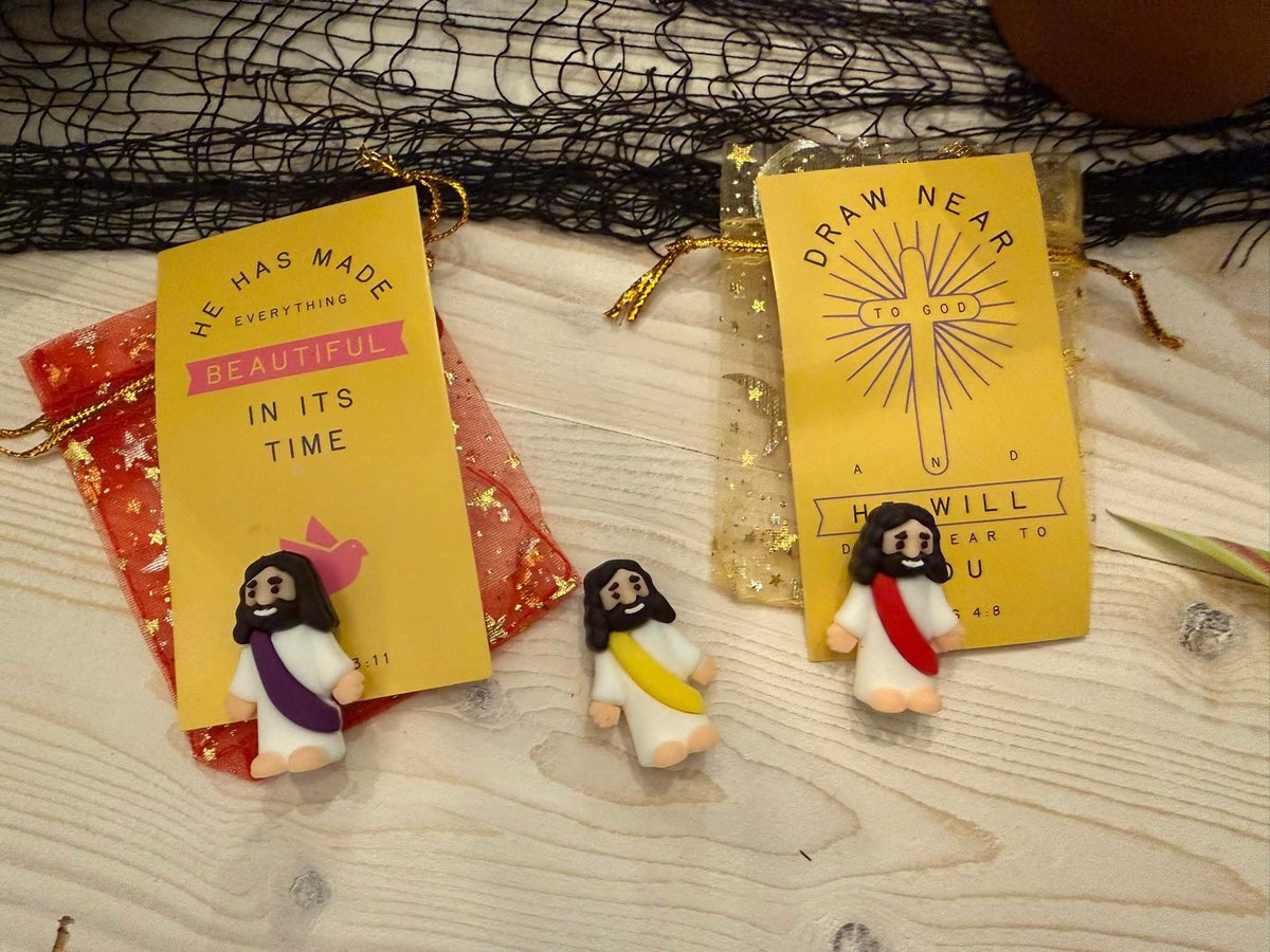 What fun things did your kids get while out trick or treating? We got
- mini Jesus 
- ramen
- cotton candy
- popcorn
- mini muffins
- rubber ducky
- potato
- juice
- hot dog 
* Adult bevvies