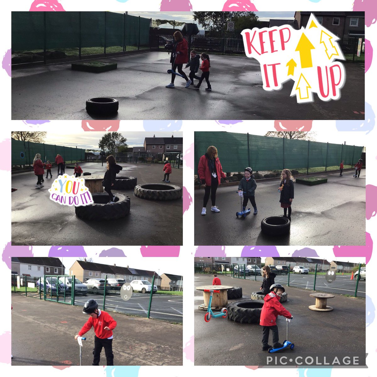 Developing our gross motor skills during outdoor Play on Thursday 🛴 ⚽️