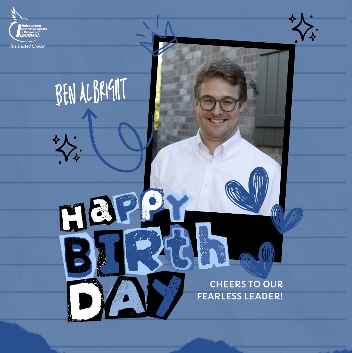 🎉 Join us in wishing our President &amp; CEO, Ben Albright, a very Happy Birthday!
Ben’s leadership, vision, and commitment to the independent insurance industry inspire us every day. Drop a comment below to help us celebrate him today! 🎂🎈
