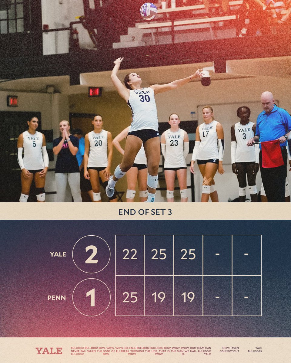 Bulldogs in front going to the 4th! #ThisIsYale