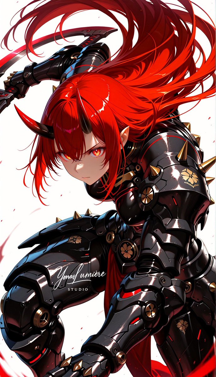 oneesan_aiart's tweet photo. Black Oni — a fierce mecha musume born of rage and forged in darkness 🔥⚙️ #BlackOni #MechaMusume #AIart #yonaslumierestudio https://t.co/m7ItIp6sTt