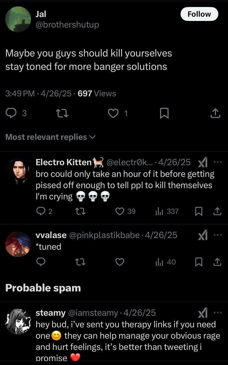 derpycait's tweet image. The nerve to paint lesbians as over-reactive aggressors when your fandom is literally running around with corrective rape rhetoric. Playing the moral highground meanwhile you follow someone who threatened to send 🧊 to someone for liking caitlyn + sent death threats