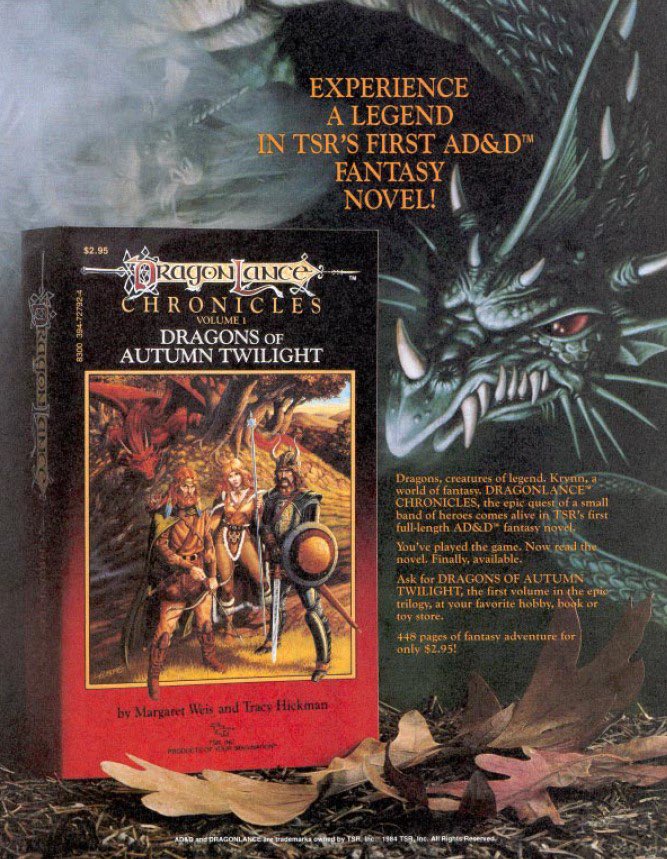 YoDanno's tweet image. November, 1984, was a great time to be alive.

Happy 41st Dragonlance Anniversary old friend.