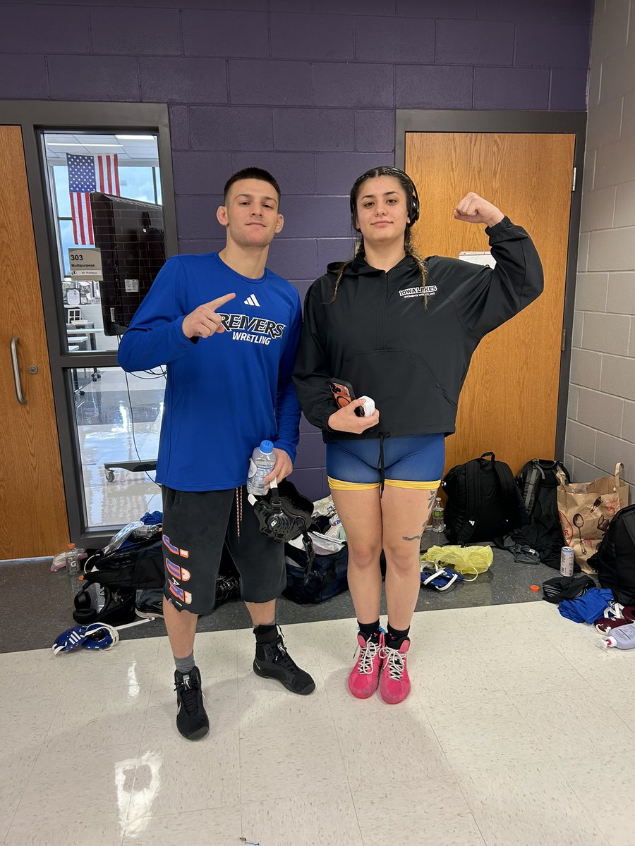 Got a chance to watch former Bears Ross and Alexa thanks to <a href="/rokfinwrestle/">Wrestling on Rokfin</a> Alexa was a match away from placing for Iowa Lakes and Ross placed 5th for <a href="/ReiverWrestling/">IW Reiver Wrestling</a>! 

Love seeing these athletes still scrapping! 

#AlwaysABear