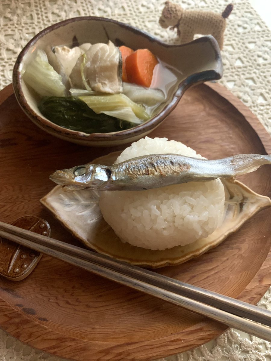 myao_my1's tweet image. #charmyごはん 

鱈ちり鍋とのっけしゃも🍙よい一日を

 #OnigiriAction