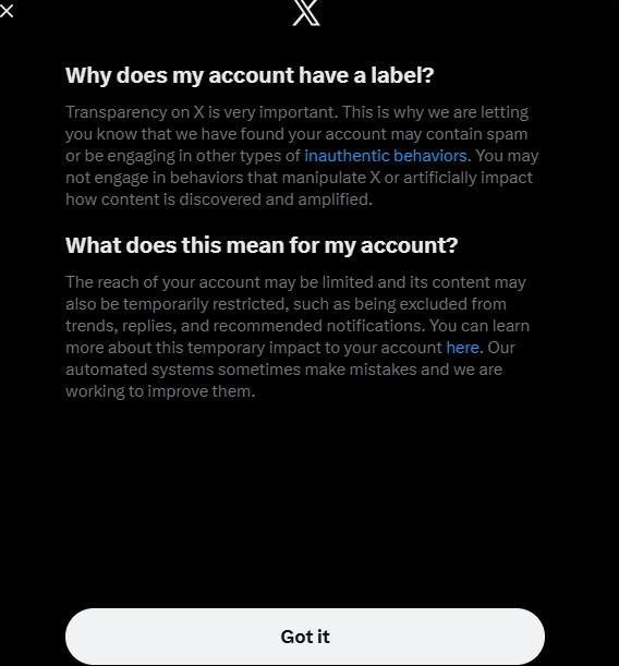 This is bullshit. What kind of leftist shit is going on at X?
You don't like me calling out Democrats and their lies?
Is shadow banning back??