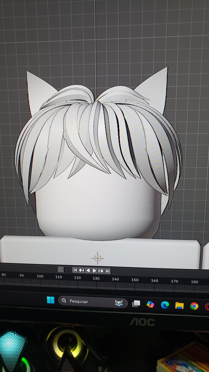 I'm starting to learn how to make hair
 I only know the basics, but I'll start improving from here on out
With time, I'm starting to get better at styling. I did a test hairstyle for friends and I want to be able to try doing it for you guys too

#ROBLOX #RobloxDev #robloxugc