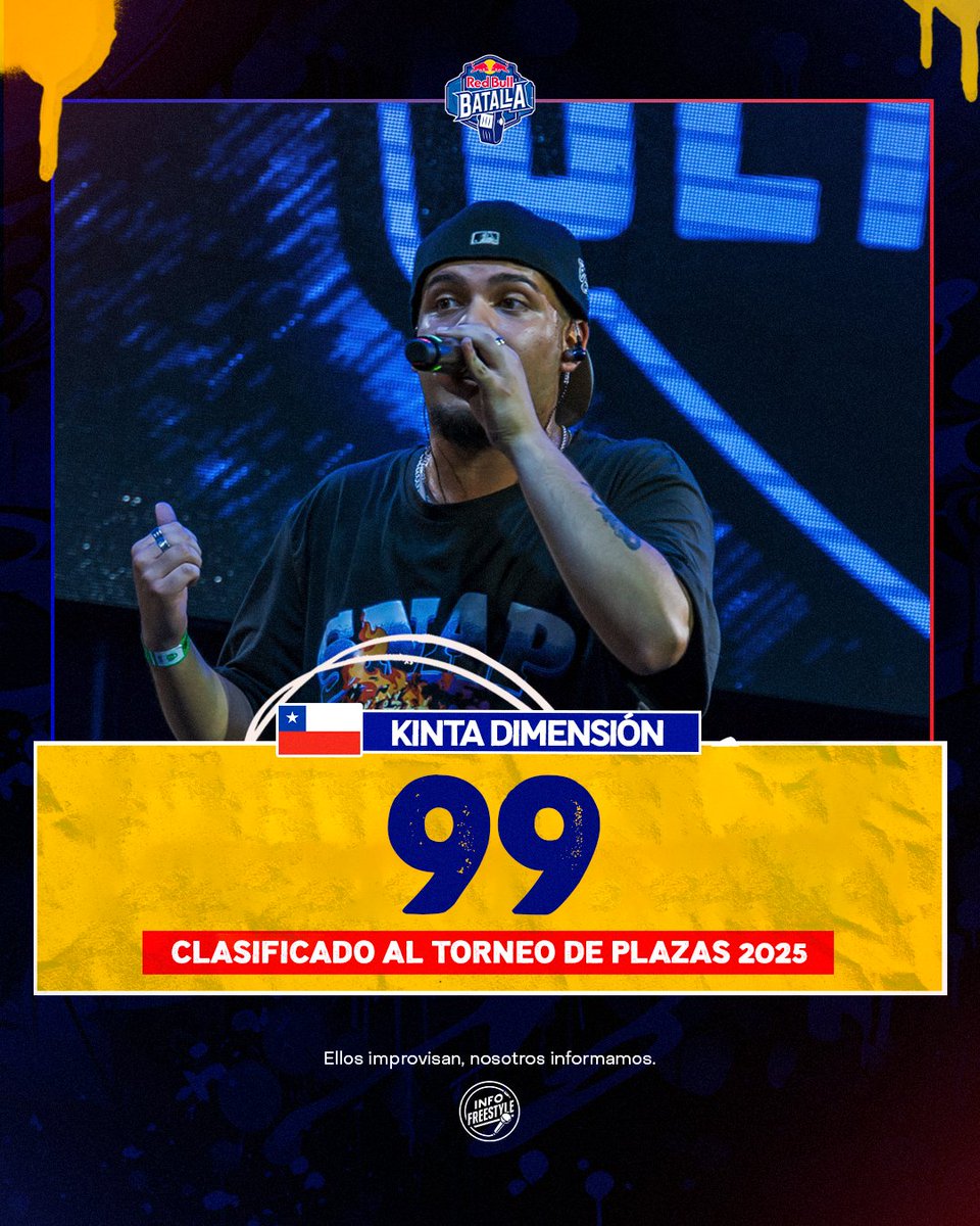 ¡Campeón Nacional! 🏆

El día de hoy 99 fue el campeón de la Final Nacional de Kinta Dimensión 🇨🇱 tras vencer en la batalla final a Animus. 

99 estará representando a su país en el Torneo de Plazas de Red Bull Batalla donde buscará un cupo a la Final Internacional. 🥇