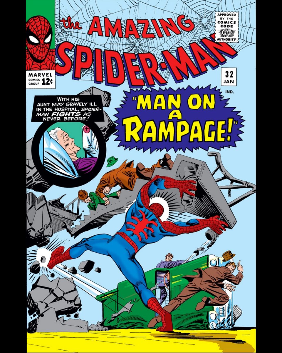 The Amazing Spider-Man #32 cover dated January 1966.

The true identity of the Master Planner revealed! But why is the villain collecting radioactive materials? And what's with those strange experiments? Plus, Peter continues to deal with the stresses of Aunt May's illness and