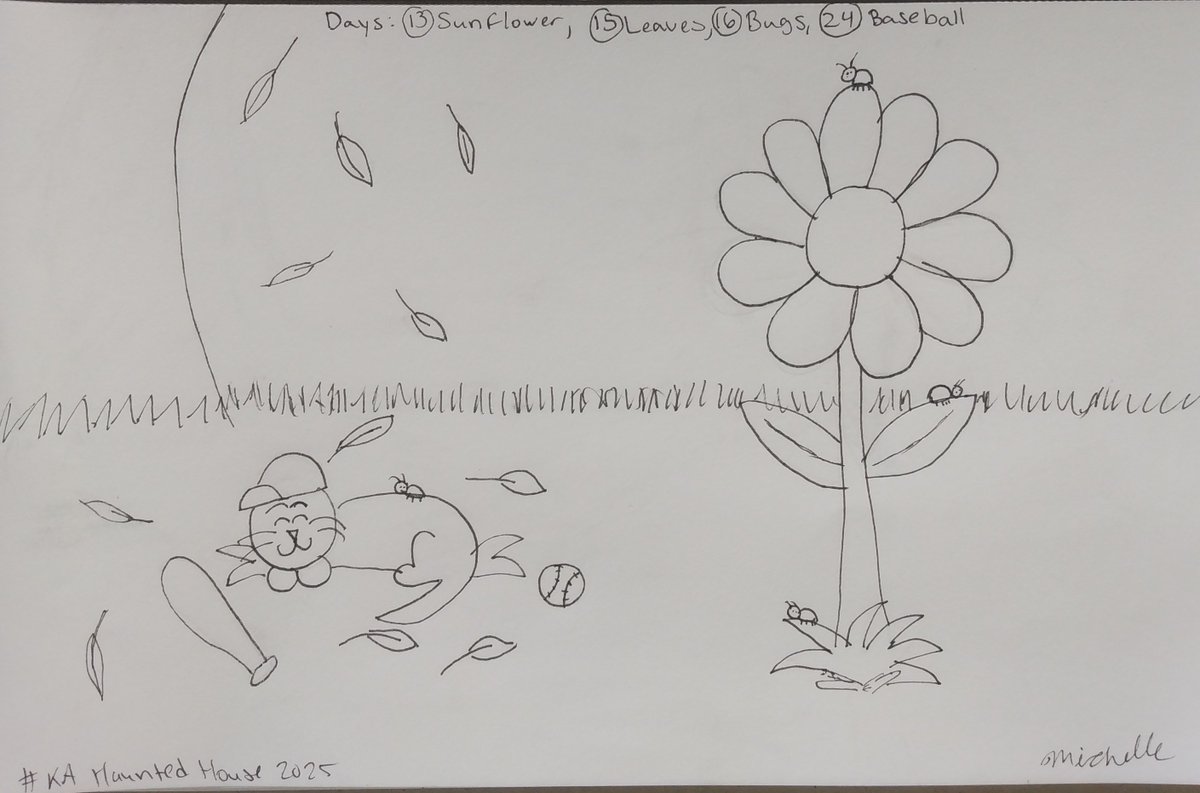 MichelleForNow's tweet image. My last one but I plan on coloring the Pencilvanians one at least. (Hopefully the giant sunflower doesn't look too weird. I know there's big sunflowers but it looks off 😂😂)