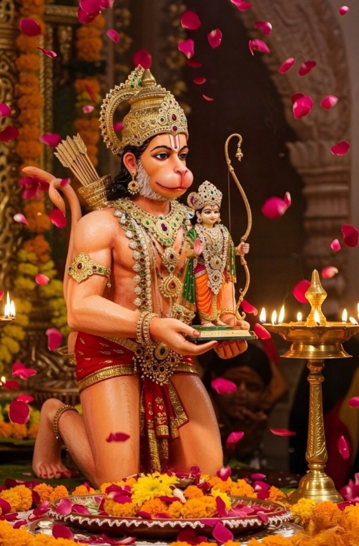 ना धन चाहिए, ना सम्मान चाहिए,
बस हनुमान जी का आशीर्वाद सदा मेरे संग चाहिए!
जय श्री राम 🚩🙏 🚩 
जय बजरंगबली 🙏🚩