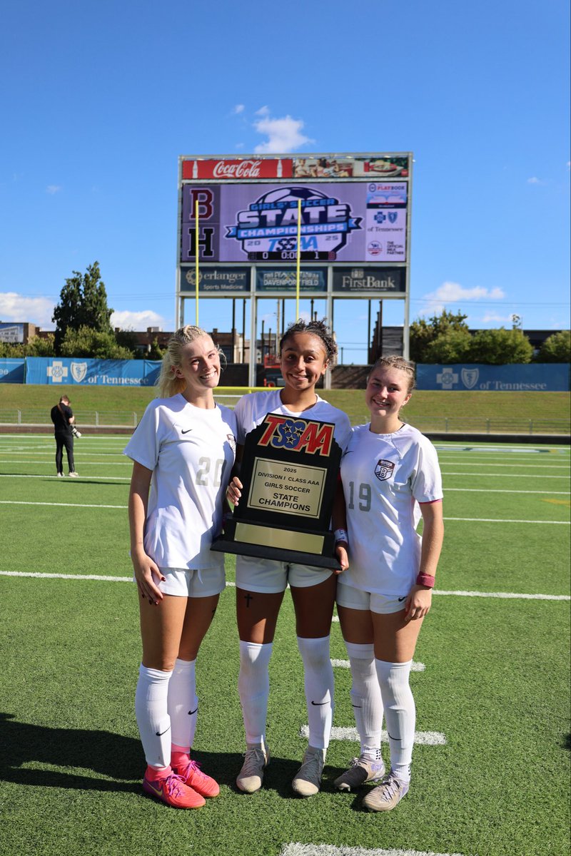 State Champs! 
I’m so thankful for the four years of soccer I’ve had at Bearden and for the friendships and memories I’ve made along the way! <a href="/BHSLadySoccer/">Bearden Lady Bulldogs Soccer</a> 
#3timestatechamps