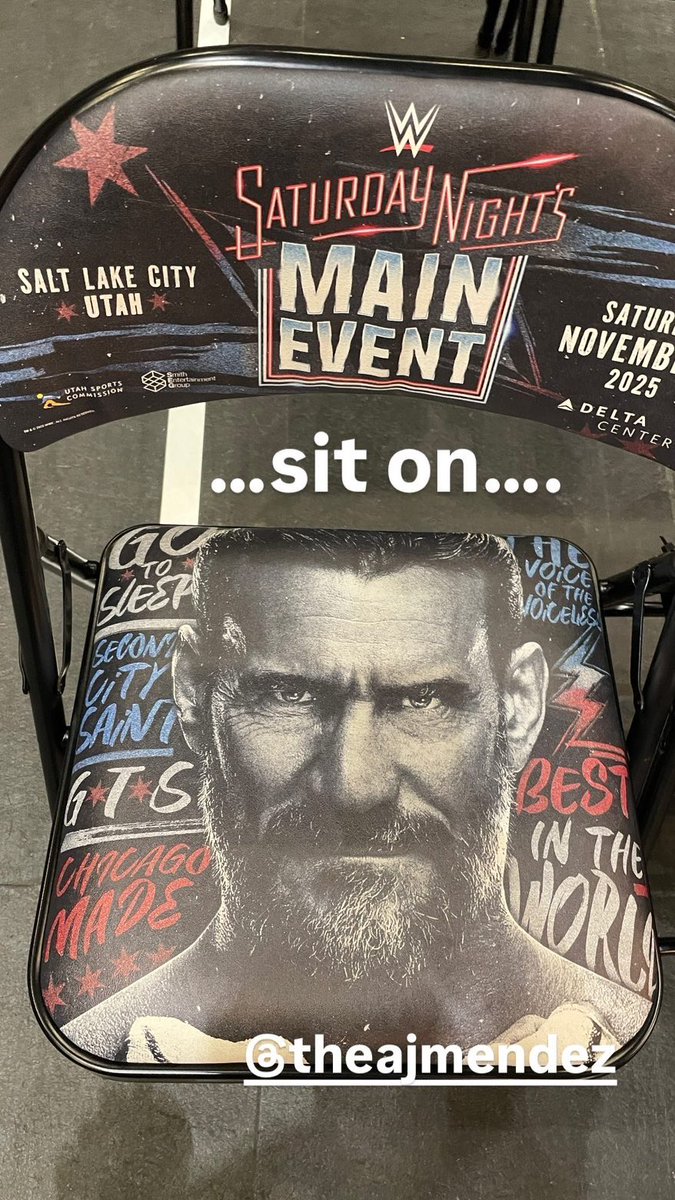 DontBoxWithGod's tweet photo. I found @MyFinalChapter the second-best seat in the house. She already knows what the first one is—alright, alright, we’ll keep it PG. Don’t look at me, the chair started it. I’m just a husband doing romantic gestures… the CM Punk way. Bonus photo below, you’re welcome. https://t.co/PDmM6uJ14J
