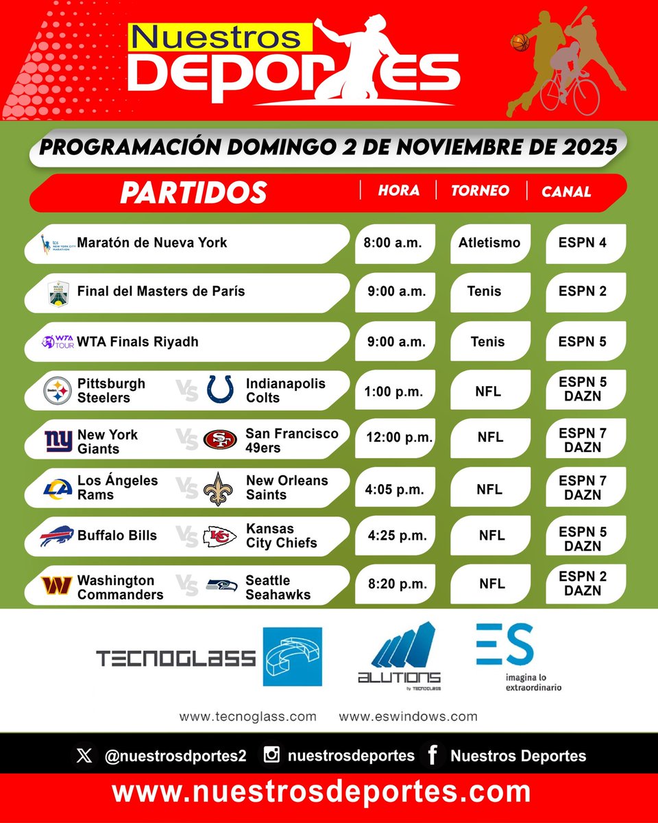 nuestrosdporte2's tweet image. #Programación deportiva del domingo