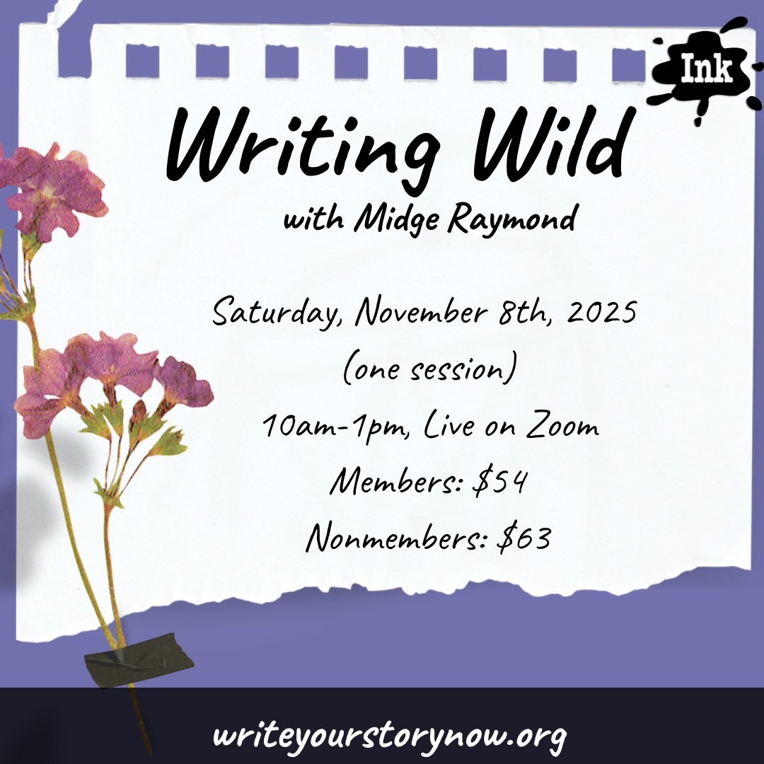 AshlandPress's tweet photo. Join @MidgeRaymond for Writing Wild at @SDWritersInk next Saturday, Nov. 8, via Zoom!
https://t.co/xnuPr6giuY https://t.co/O79wYLfidD