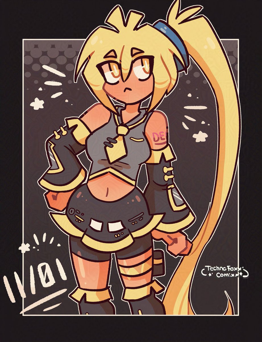 _Techno_Foxx_'s tweet image. Neru doodle 
 #亞北ネル #akitaneru #VOCALOID