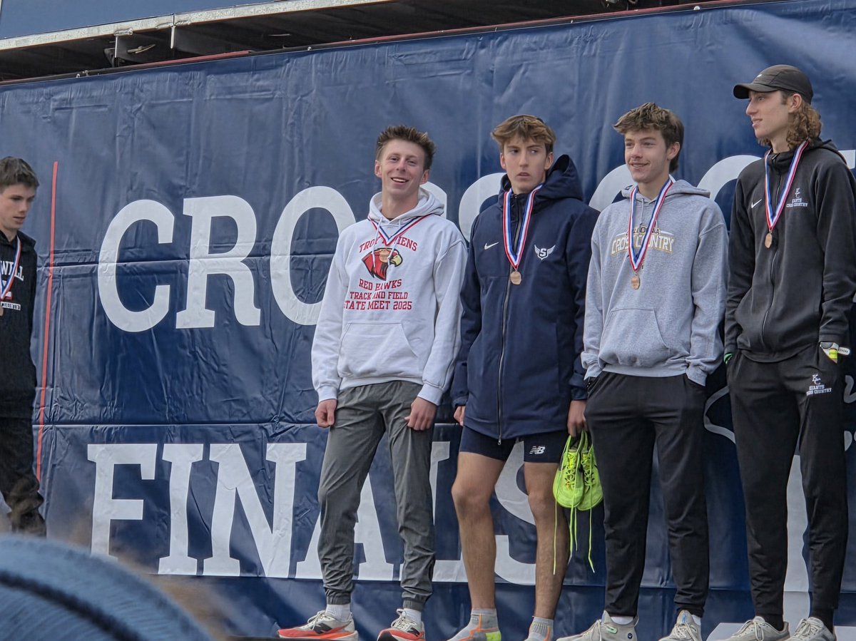 Congratulations Nate  -- ALL-STATE! 24th place, improves his school record to 15:35.6 #redhawkpride