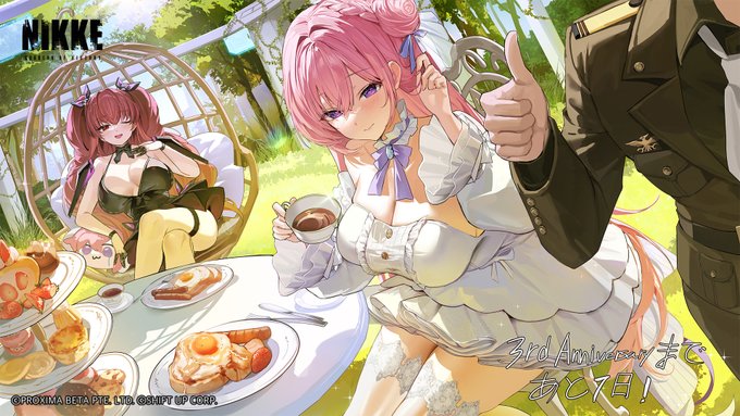 [勝利の女神NIKKE]の3周年カウントダウンイラストを作業しました。 

もう一度3周年おめでとうございます!🥳🥳 