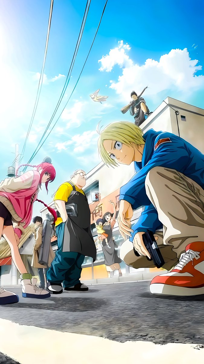 A little bit of chaos under a perfectly blue sky.