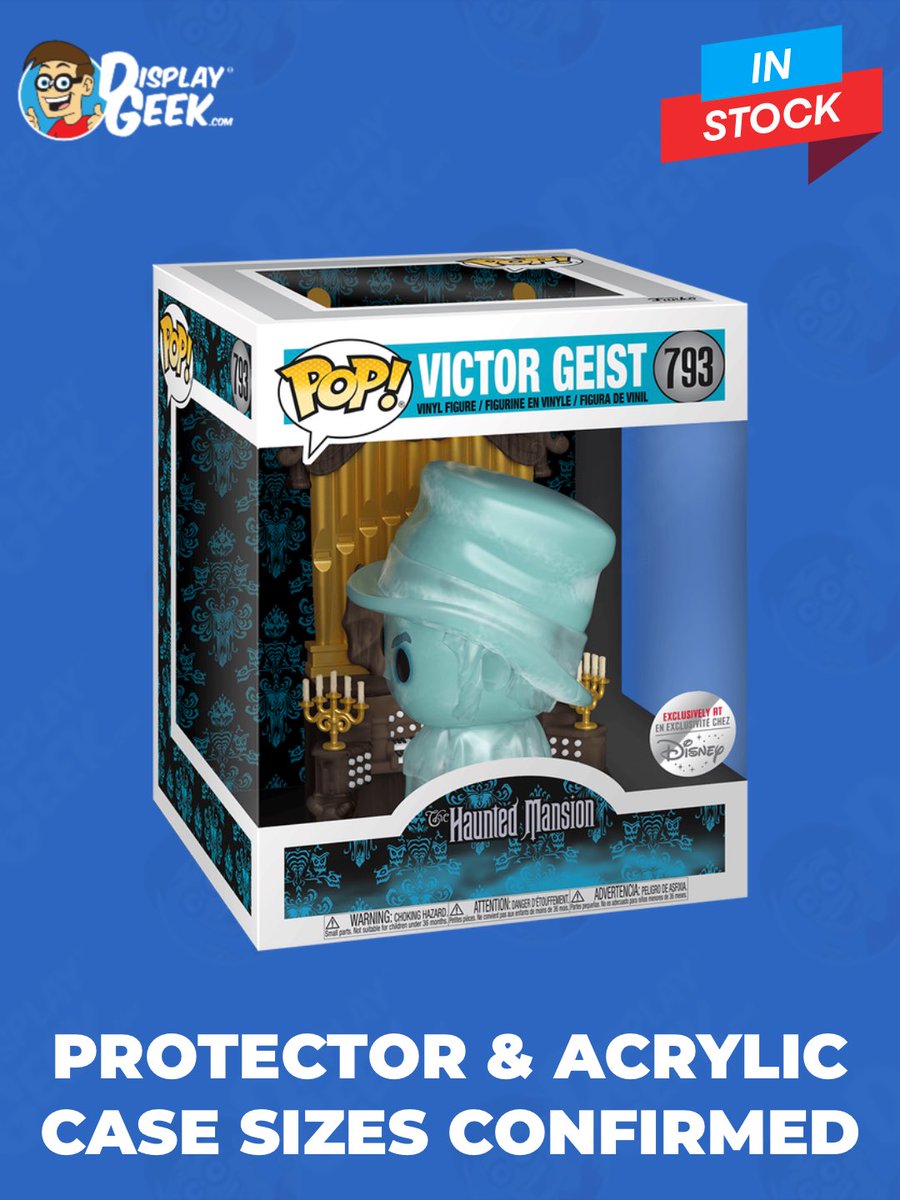 DisplayGeek's tweet image. Protector sizes confirmed: Pop! Disney Victor Geist (Now in 0.60mm Protector OR 3mm Custom Acrylic Case!) 

#DisplayGeek #Funko #FunkoPops #PopProtector #Disney #HauntedMansions