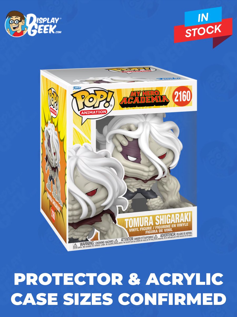 DisplayGeek's tweet image. Protector sizes confirmed: Pop! Animation Tomura Shigaraki (Now in 0.60mm Protector OR 3mm Custom Acrylic Case!) 

#DisplayGeek #Funko #FunkoPops #PopProtector #MHA #Anime