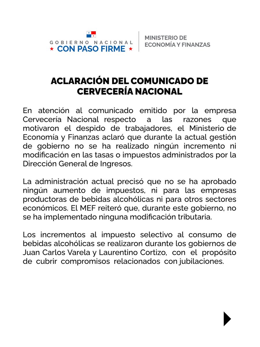 Presidencia de la República de Panamá tweet media