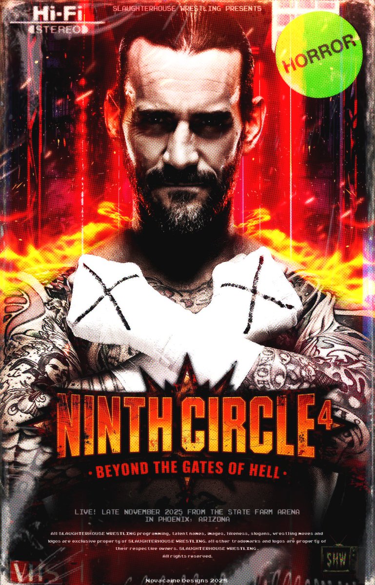 and with NIGHT OF VENGEANCE II: SHW take Manhattan over with! Its time for Hell to reign. with CHAPTER 5! NINTH CIRCLE 4: Beyond The Gates of Hells! 

Match line up coming soon!