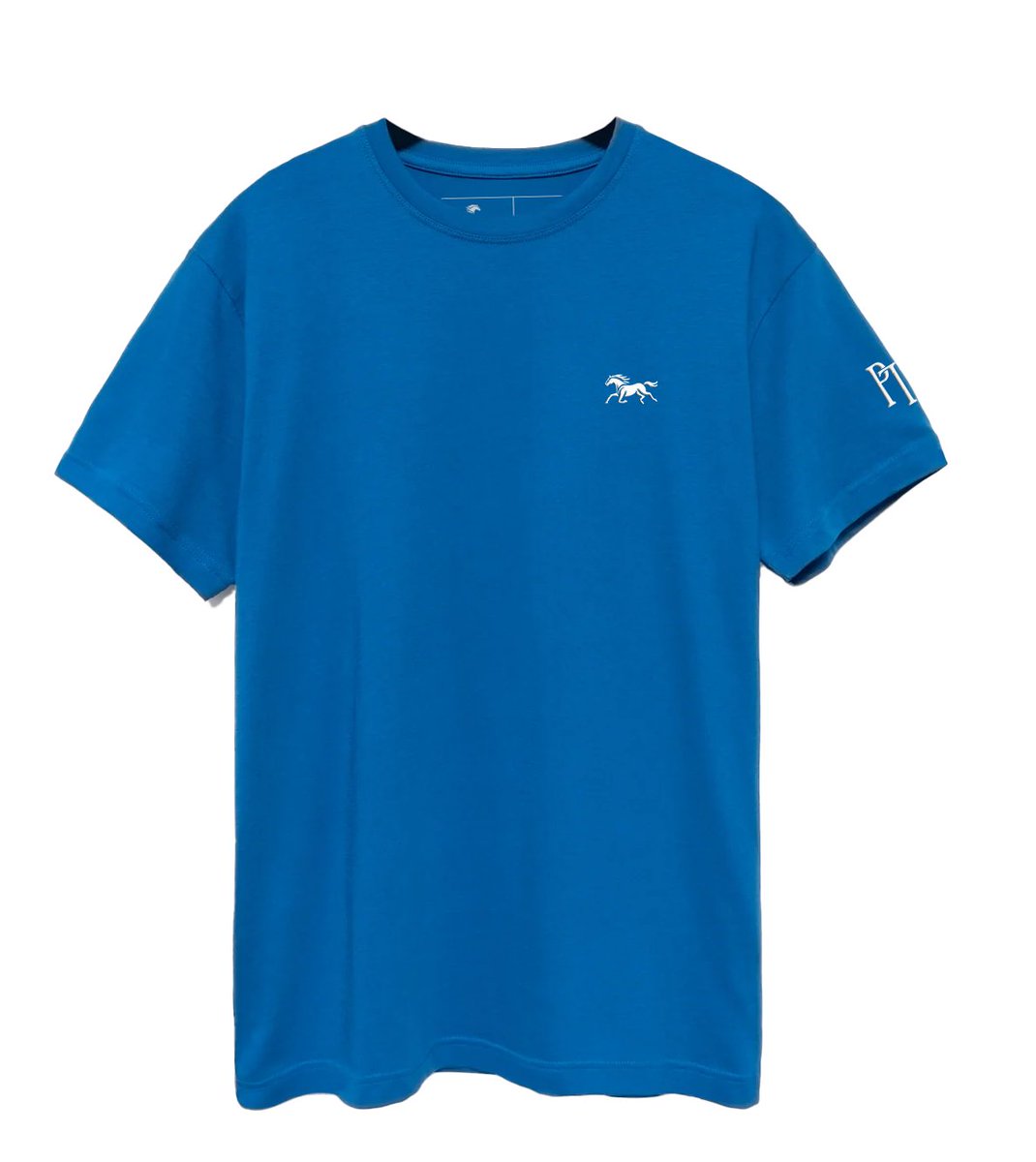 PostTimeApparel's tweet image. Post Time T-Shirt made of 100% Supima cotton. This high quality shirt has the Post Time horse embroidered on the chest and PT on the sleeve. Visit PostTimeApparel.com for more available products.
