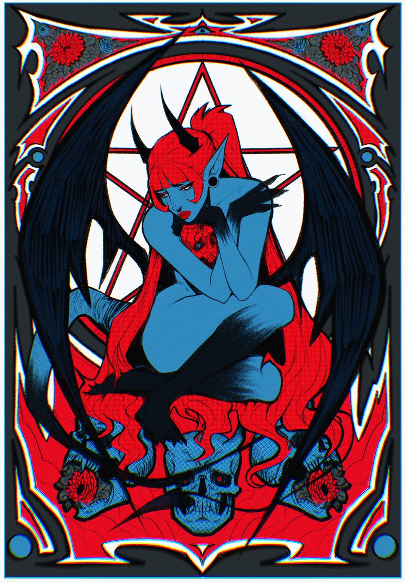 I missed drawing blue demons ngl 👺💙💀