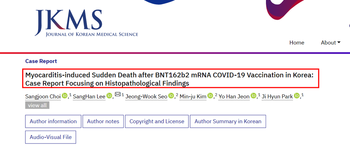 VaccineMole's tweet image. 🚨 The Pfizer mRNA COVID-19 vaccine has been causally linked to the deaths of a 22-year-old adult and a 14-year-old child, according to findings by Nushida et al. and Choi et al.

Sources:
jkms.org/DOIx.php?id=10…
sciencedirect.com/science/articl…