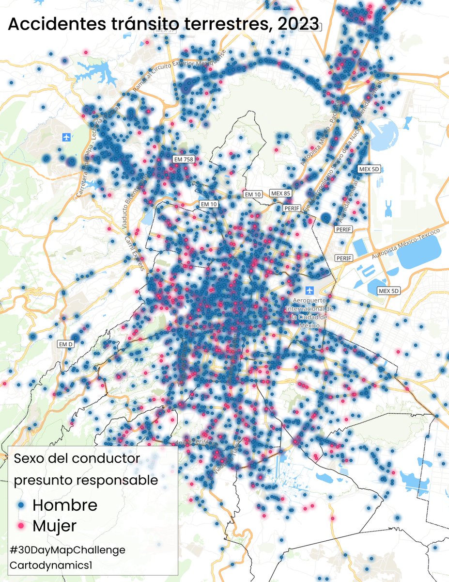 cartodynamics1's tweet image. #30DayMapChallenge Día 1: Puntos

Accidentes de tránsito terrestre, 2023 en México #mapa #accidentes #tránsito #cdmx 

Con datos de inegi.org.mx/programas/acci…