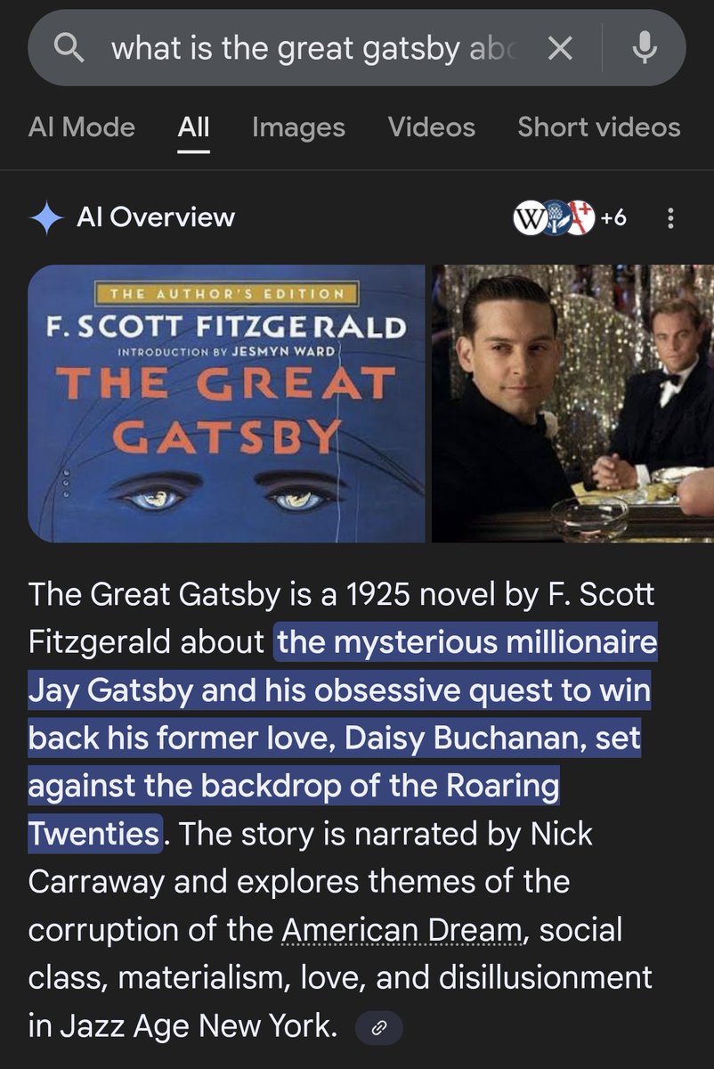 <a href="/MollyJongFast/">Molly Jong-Fast</a> The Great Gatsby is about the corruption of the American dream, social class, materialism and disillusionment wrapped in a love story. Trump has it all except the love part.
